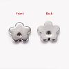 Tarnish Resistant Original Color Flower Charms 201 Stainless Steel Pendants X-STAS-Q058-1