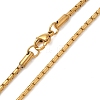 304 Stainless Steel Box Chain Necklaces for Unisex NJEW-K305-02A-G-2