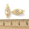 Brass Micro Pave Clear Cubic Zirconia Box Clasps KK-Z083-06G-3