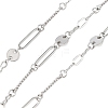 304 Stainless Steel Oval with Flat Round Link Chains CHS-H117-05P-1