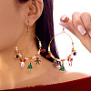 Christmas Theme Alloy Enamel Dangle Earrings LS-EJEW-B068-01G-01-1