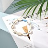 Natural Cowrie Shell Braided Bead Anklets for Girl Women AJEW-AN00453-01-2
