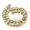 Electroplated Non-magnetic Synthetic Hematite Beads Strands G-P392-L04-1