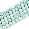 Anti-Tarnish Electroplate Glass Beads Strands EGLA-ZX010-4mm-11-1