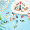 13Pcs 13 Styles Alloy Enamel Pendants ENAM-TA0009-06-5