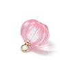 Transparent Spray Paint Glass Pendants PALLOY-JF03496-01-5