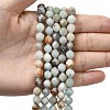 Natural Flower Amazonite Beads Strands G-Z119-A08-02-2