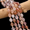 Natural Red Hematoid Quartz/Ferruginous Quartz Beads Strands G-F809-A02-01-1