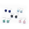 Natural Gemstone Dangle Earrings EJEW-O093-01-1