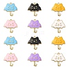 30Pcs 6 Colors Alloy Enamel Pendants ENAM-CJ0002-65-1