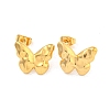 Butterfly 304 Stainless Steel Ear Studs EJEW-L290-031G-1