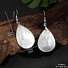 Teardrop Brass Natural Shell Teardrop Dangle Earrings FS-WG8278B-01-4
