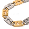 304 Stainless Steel Mariner Hollow Cross Link Chain Bracelets BJEW-B078-64GP-2