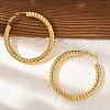 304 Stainless Steel Twist Hoop Earrings EJEW-Q011-17G-1