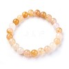 Natural Topaz Jade Beads Stretch Bracelets BJEW-F380-01-B07-6