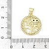 Brass Micro Pave Cubic Zirconia Pendants KK-D317-137G-3