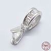 Anti-Tarnish Rhodium Plated 925 Sterling Silver Cubic Zirconia Pendant Bails STER-E054-08P-3