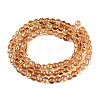 Electroplate Transparent Glass Beads Strands EGLA-Q132-4MM-A08-2