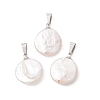 Natural Keshi Pearl Pendants PALLOY-JF05466-1