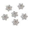 Brass Micro Pave Cubic Zirconia Bead Caps CU-CBA6E4E-10P-1
