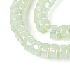 AB Color Plated Imitation Jade Glass Beads Strands GLAA-T026-3x6mm-J02-3