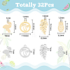 32Pcs 8 Style 304 Stainless Steel Pendants STAS-DC0012-99-2