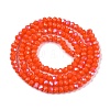 Electroplate Opaque Solid Color Glass Beads Strands EGLA-A044-P1mm-L03-2