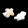 Rabbit Theme Opaque Resin Pendants RE-CBAFB89-01-2
