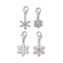 Christmas Sonwflake Alloy Pendant Decorations HJEW-JM01512