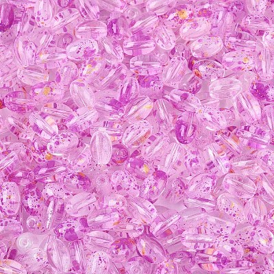 Baking Paint Transparent Glass Beads DGLA-T004-06F-1