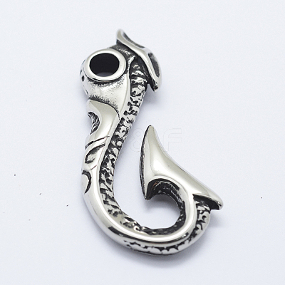304 Stainless Steel Pendants STAS-O102-21AS-1