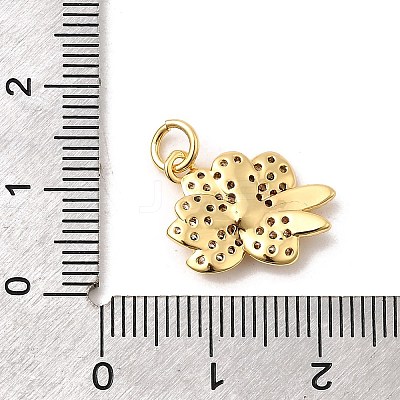 Brass Micro Pave Cubic Zirconia Pendants KK-A266-28G-1
