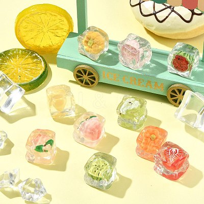 20Pcs 10 Styles Transparent Resin Cabochons RESI-CJ0005-43-1