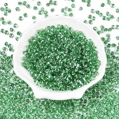 6/0 Baking Paint Transparent Fringe Glass Seed Beads X1-SEED-N006-06K-1