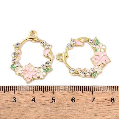 Rack Plating Alloy Enamel Pendants FIND-M020-03A-G-1