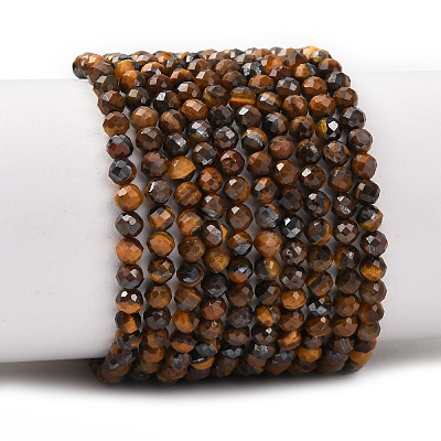 Natural Tiger Eye Beads Strands G-B190-B03-4mm-1