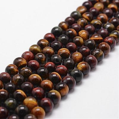 Natural Tiger Eye Bead Strands G-D840-86-8mm-1
