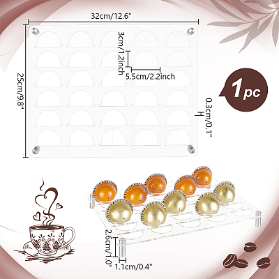 30 Grids Transparent Acrylic Coffee Capsule Holder ODIS-WH0329-72-1