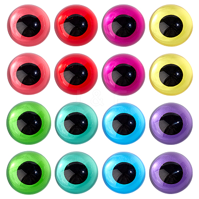 32Pcs 8 Colors Glass Craft Doll Eye DIY-PH0030-11-1
