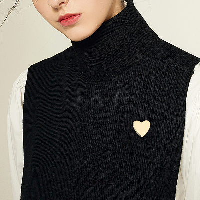 8 Sets Brass Heart Lapel Pin Brooch JEWB-CA0001-34-1