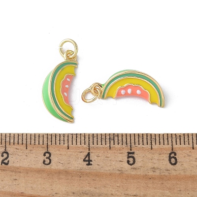 Brass Enamel Pendants KK-D336-06G-02-1