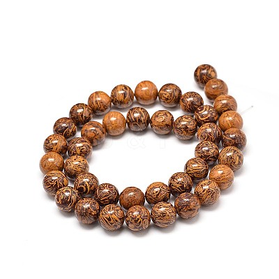 Natural Elephant Skin Jasper/Miriam Stone/Calligraphy Stone Bead Strands X-G-P075-20-10mm-1