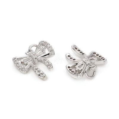 Brass Micro Pave Cubic Zirconia Charms ZIRC-L096-07P-1