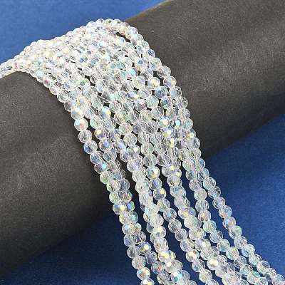 Glass Beads Strands GF4mmC28-AB-1