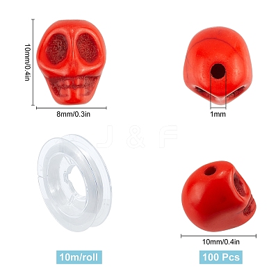 DIY Halloween Themed Stretchy Bracelet Making Kits DIY-SC0014-25D-1