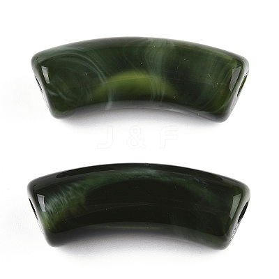 Opaque Two Tone Color Acrylic Beads MACR-ZX023-01B-1