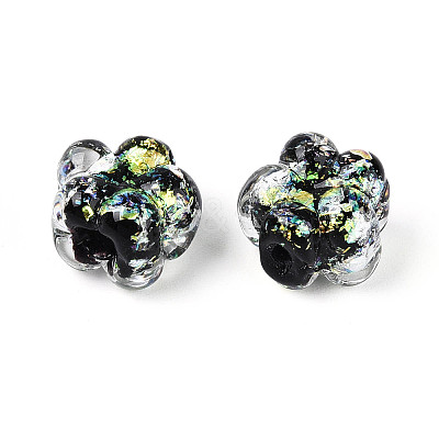 Handmade Foil Lampwork Beads Strands FOIL-T008-06C-1