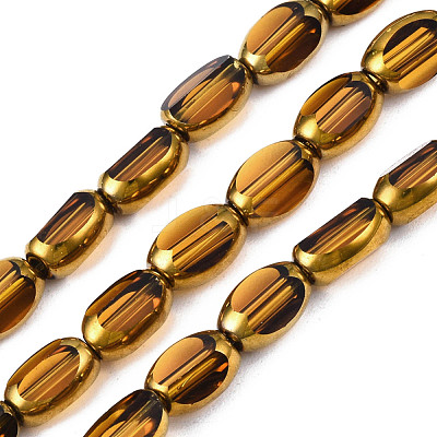 Electroplate Glass Beads Strands EGLA-N008-015C-1