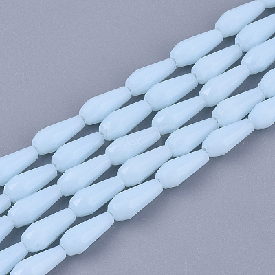 Opaque Solid Color Glass Beads Strands X-GLAA-T009-001I-1