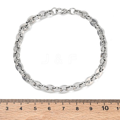 6MM 304 Stainless Steel Oval Link Chain Bracelets SA-CBA2696-19P-1